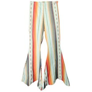 Southwestern Boho Flare Pants Youth XL Women XS 22x28"  Bell Bottom Y2K Hippie